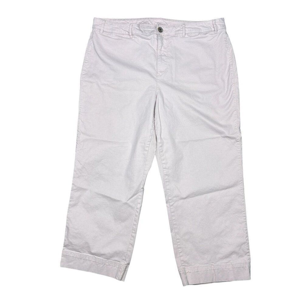 Old Navy Light Pink Plus Size Cropped Khaki Pants Size 18